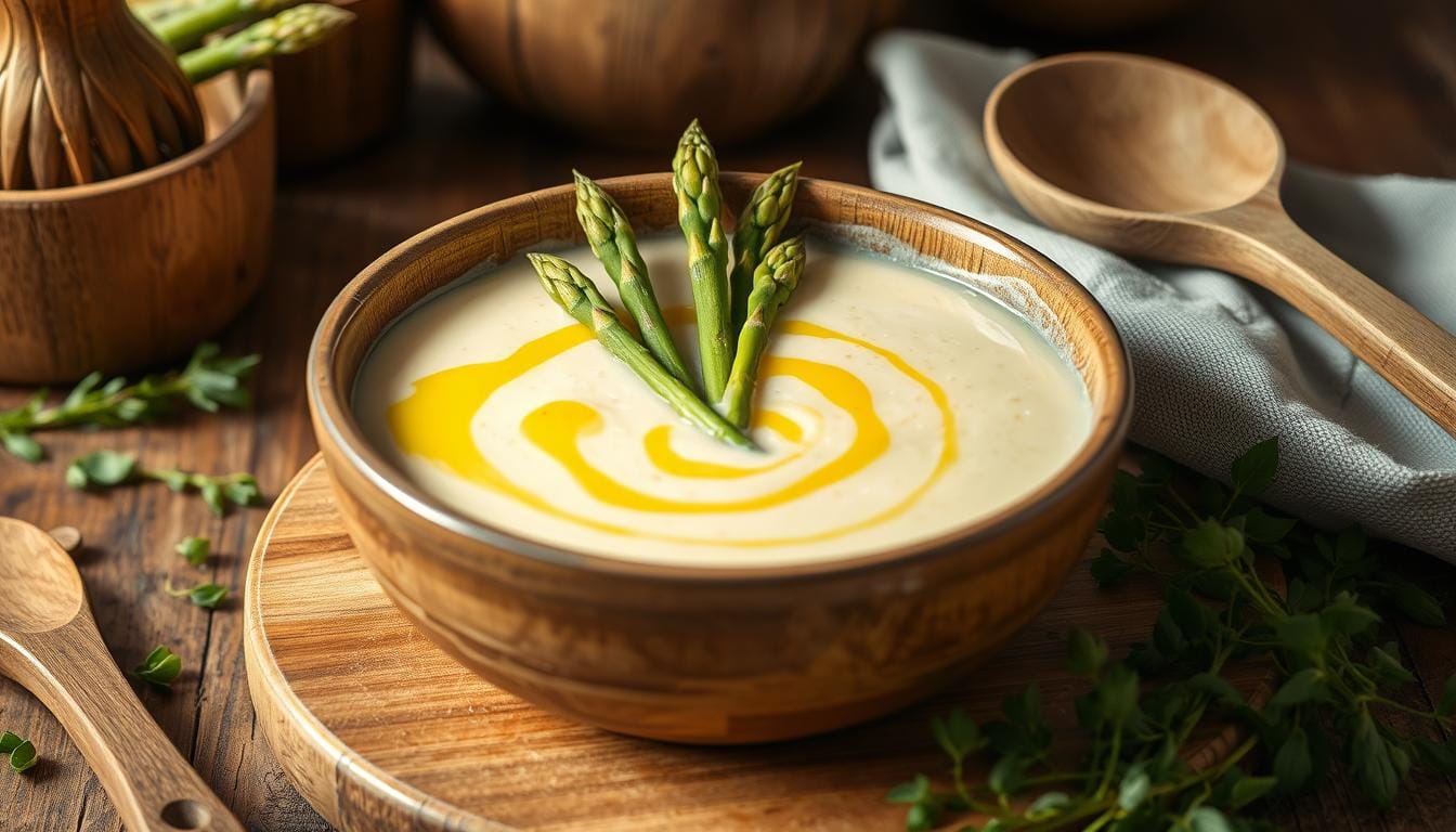 Cream of Asparagus Soup Vegetarian Recipe