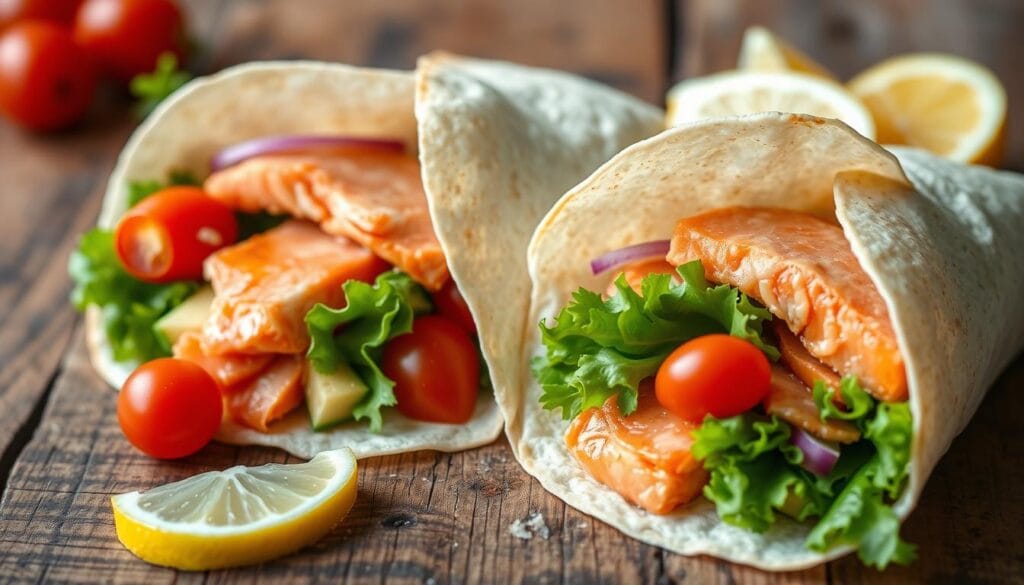 Salmon and Avocado Wraps