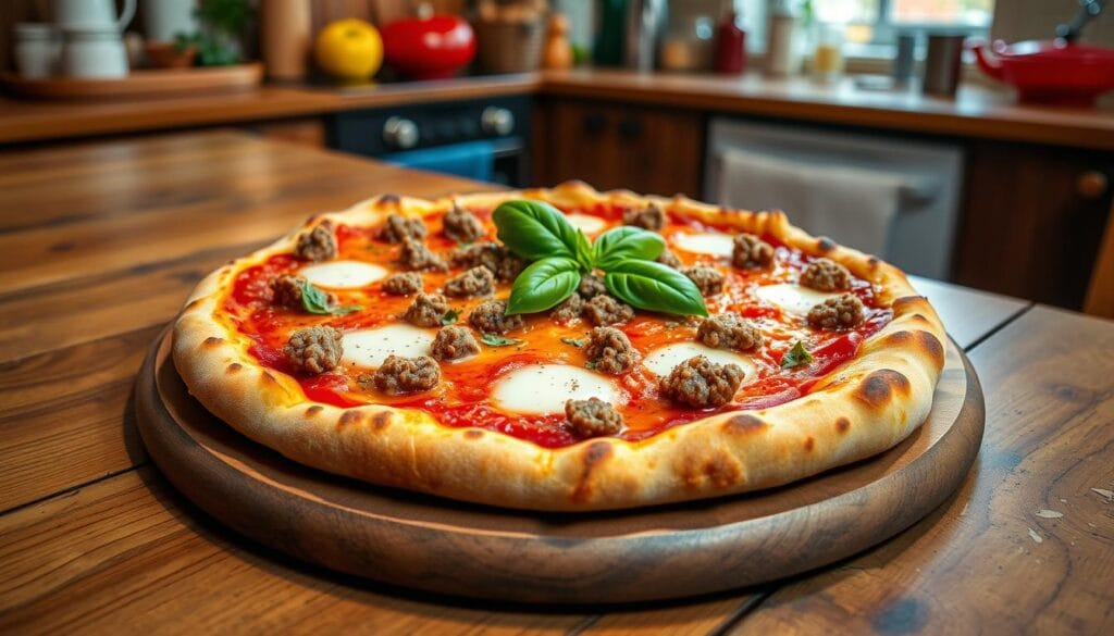 italian sausage pizza