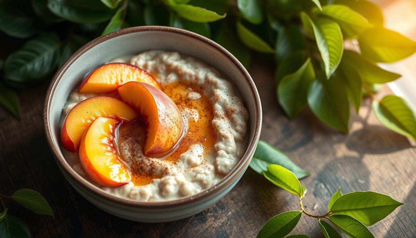 peach oatmeal