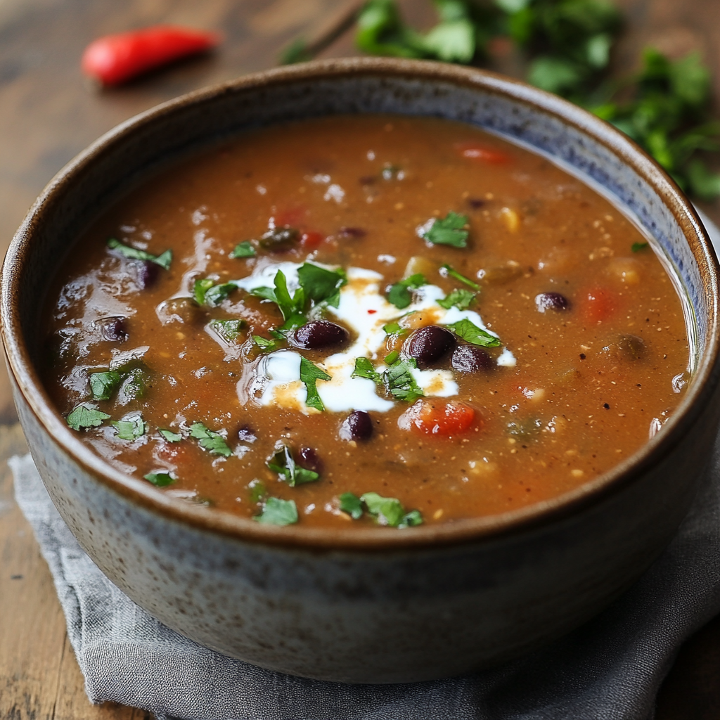 Purple Black Bean Soup Recipe